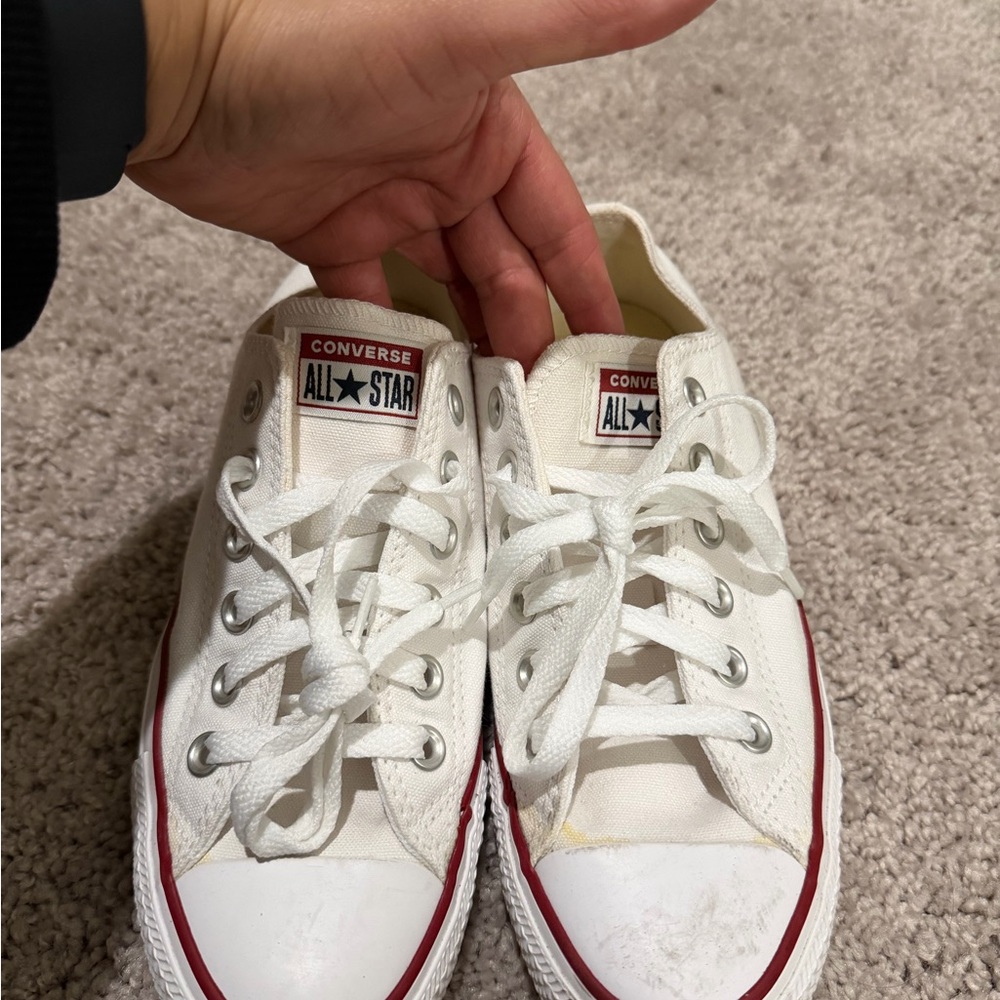 Converse White and Red All Star Sneakers